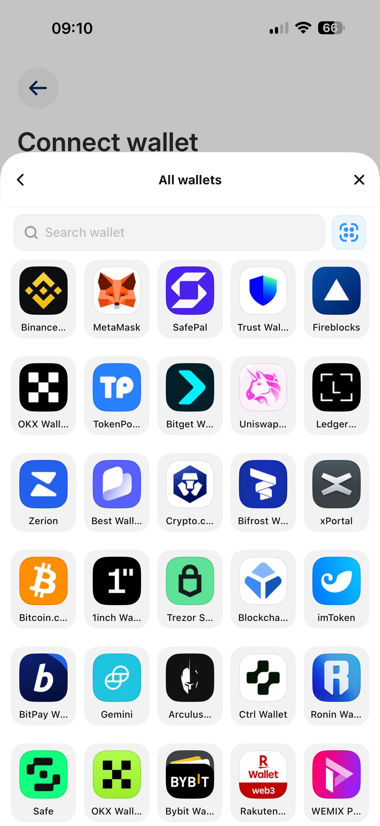 Connect wallet
